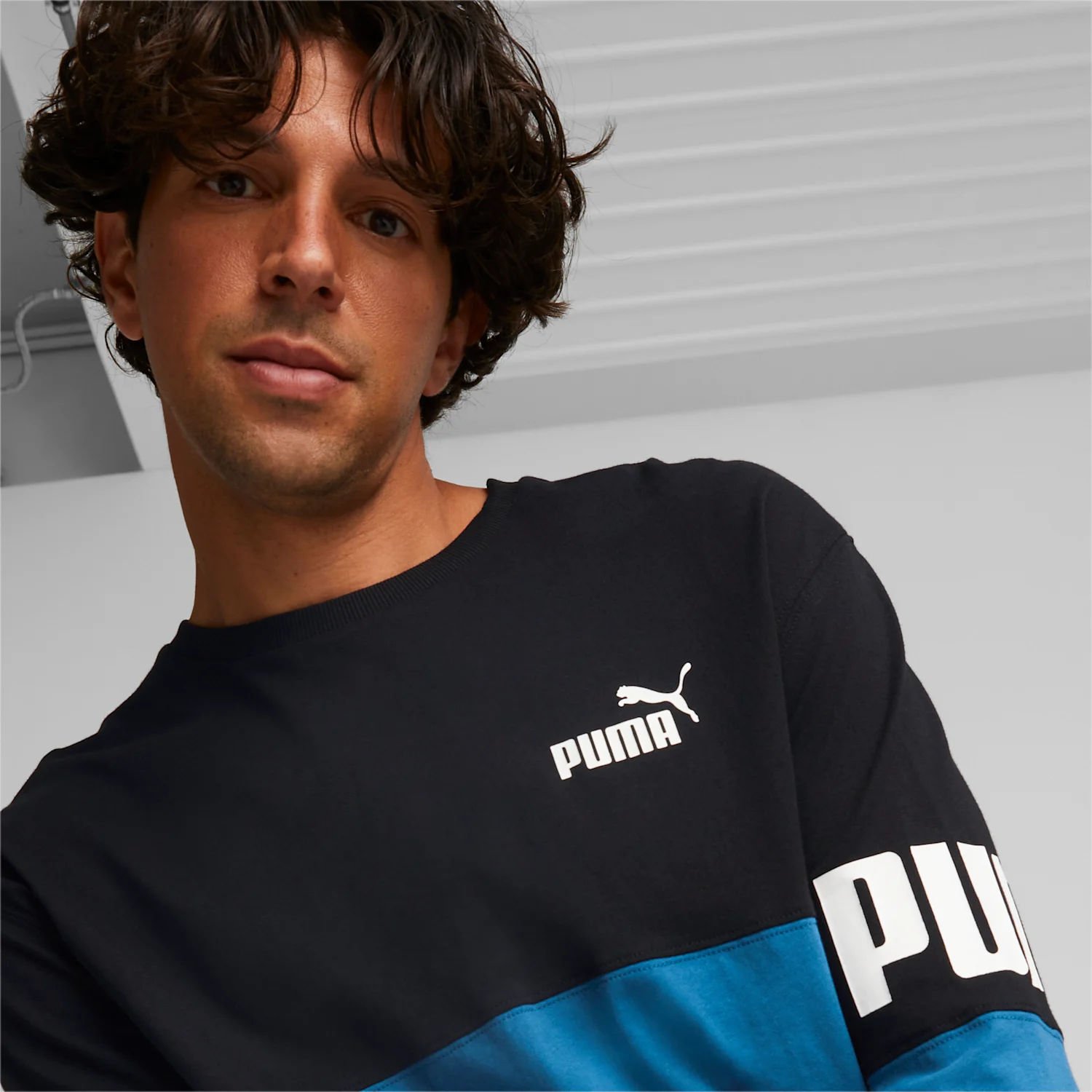 Longsleeve męski Power Colorblock Tee Puma granatowy Sport Shop pl