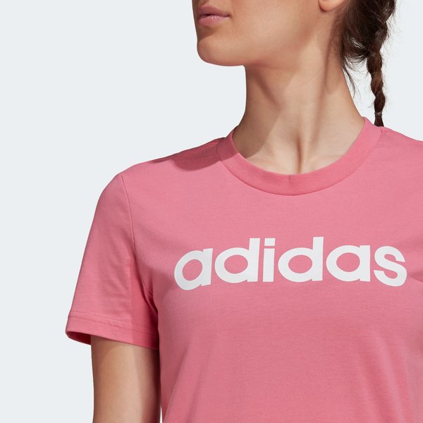 Koszulka Damska Loungewear Essentials Slim Logo Tee Adidas Rose Tone