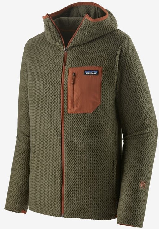 Bluza męska R1 Air Full-Zip Hoody Patagonia - basin green