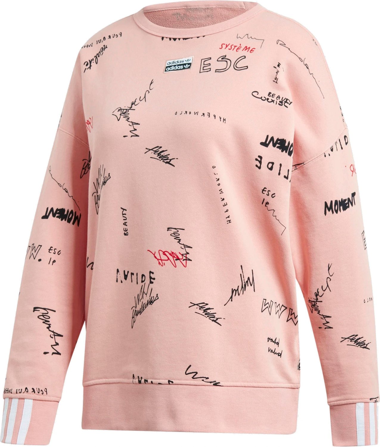Bluza Sweatshirt Adidas Originals - jasny róż/nadruk
