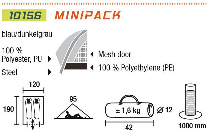 Namiot 2-osobowy Minipack 2 High Peak