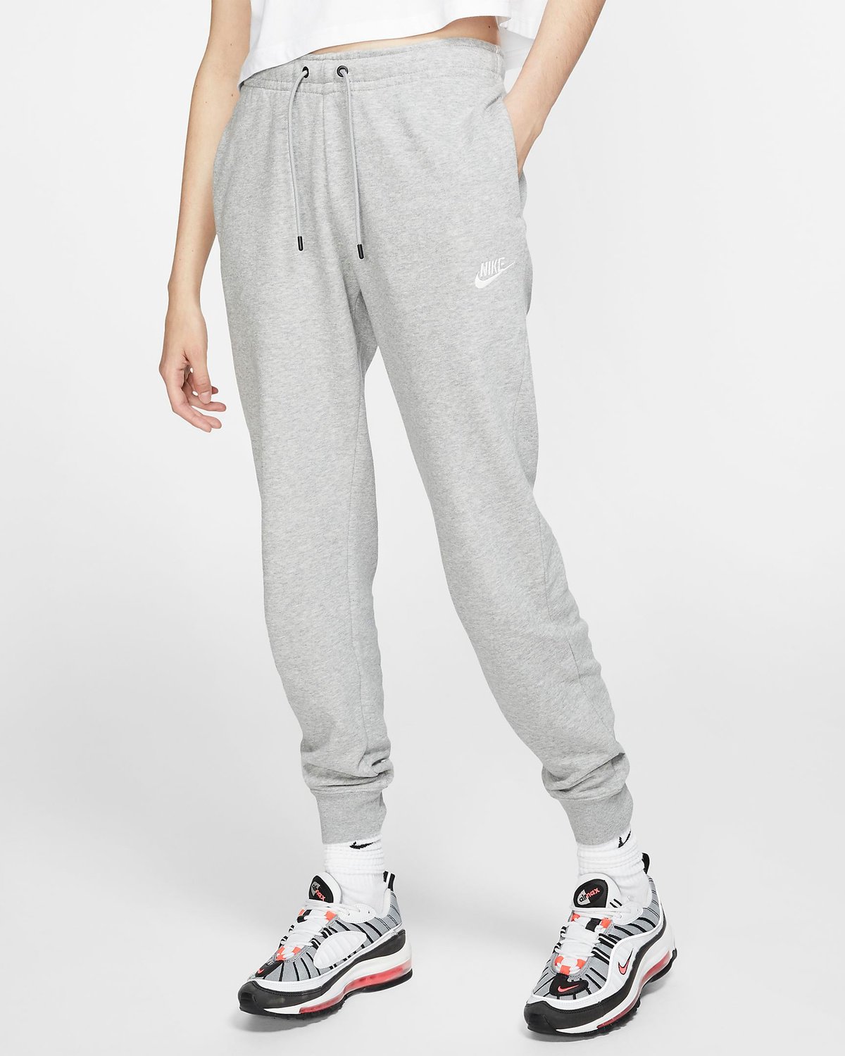 Lao te binden kraai Spodnie dresowe damskie Sportswear Essential Nike - szary melanż