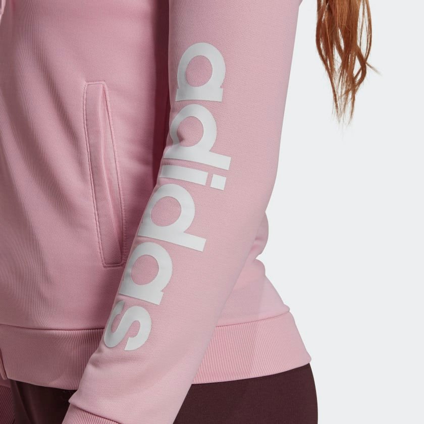 Potentieel Beschikbaar Scharnier Dres damski Essentials Logo French Terry Adidas - różowy/bordowy