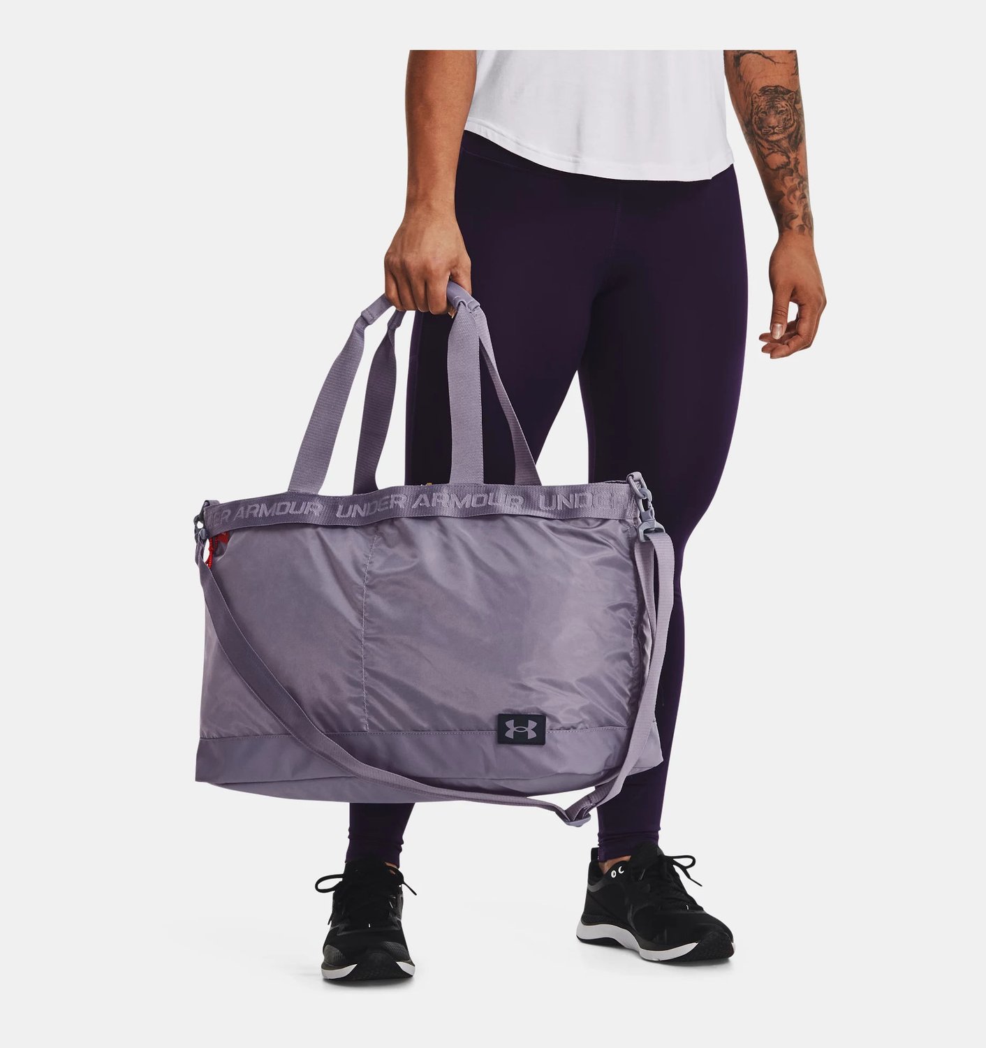 Torba Essentials Signature Tote 31L Under Armour fioletowa