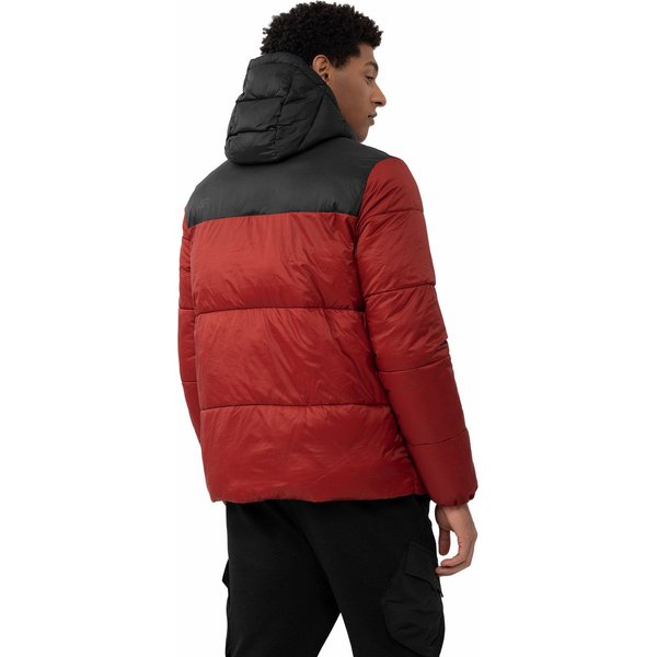 Kurtka puchowa męska 4FAW23TDJAM243 4F - ciemna czerwień
