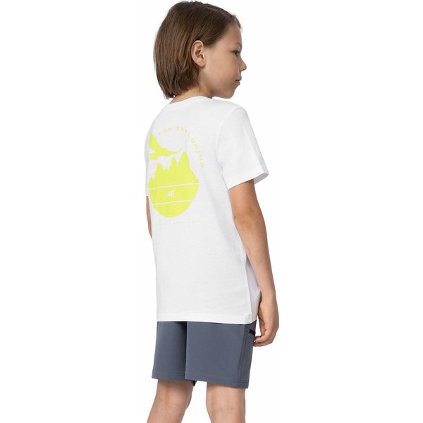 Spodenki chłopięce 4FJSS23TFSHM137 4F - denim