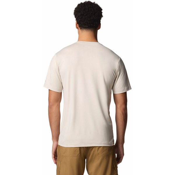 Koszulka męska Kwick Hike Graphic SS Tee Columbia - Dark Stone Heather/Peak Direction