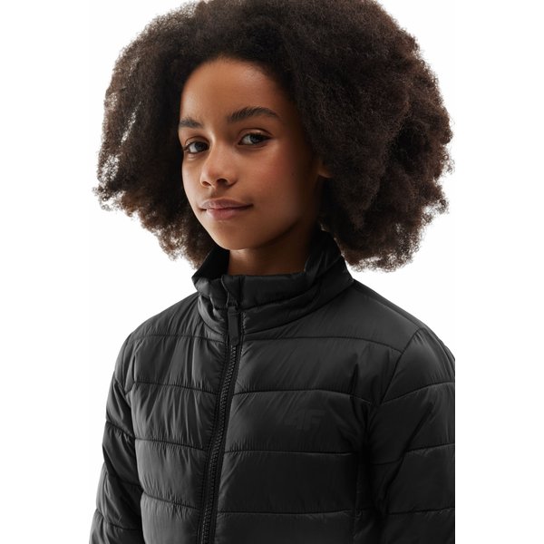 Kurtka puchowa dziewczęca 4FJWSS24TDJAF342 4F - czarny