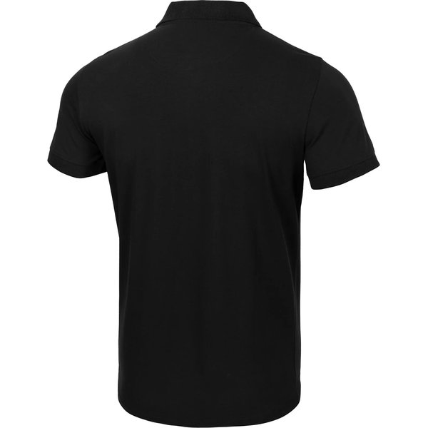 Koszulka męska polo Jersey Small Logo Pitbull West Coast - czarna