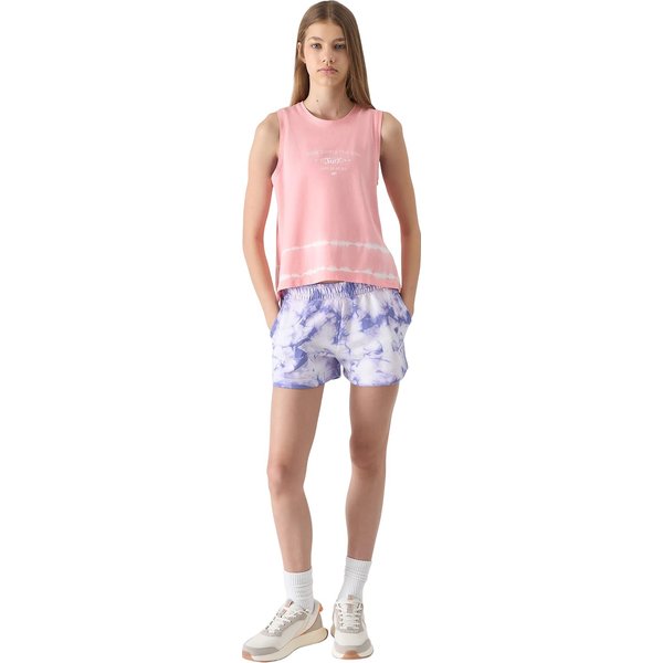 Bezrękawnik, top dziewczęcy 4FJWSS24TTSHF1145 4F - łososiowy neon