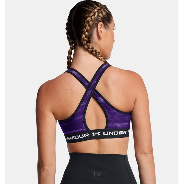 Biustonosz sportowy damski Crossback Mid Print Under Armour