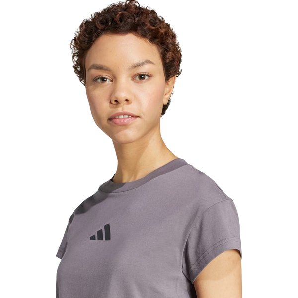 Koszulka, crop top damski Future Icons Small Logo Baby Tee Adidas - grey