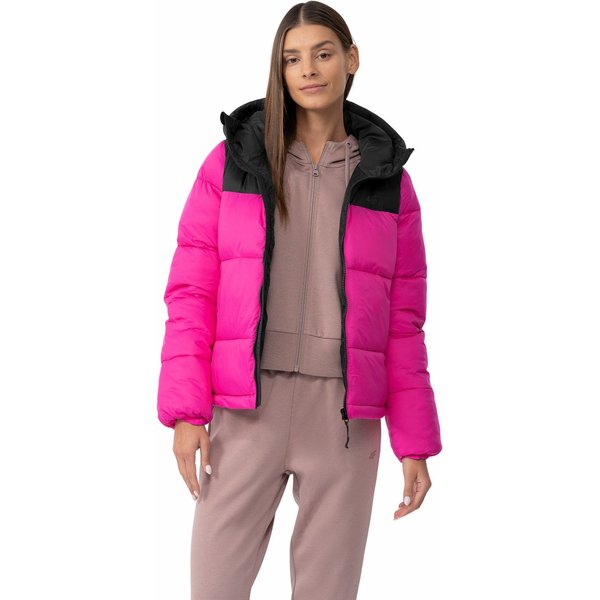 Kurtka puchowa damska 4FAW23TDJAF230 4F - fuksja