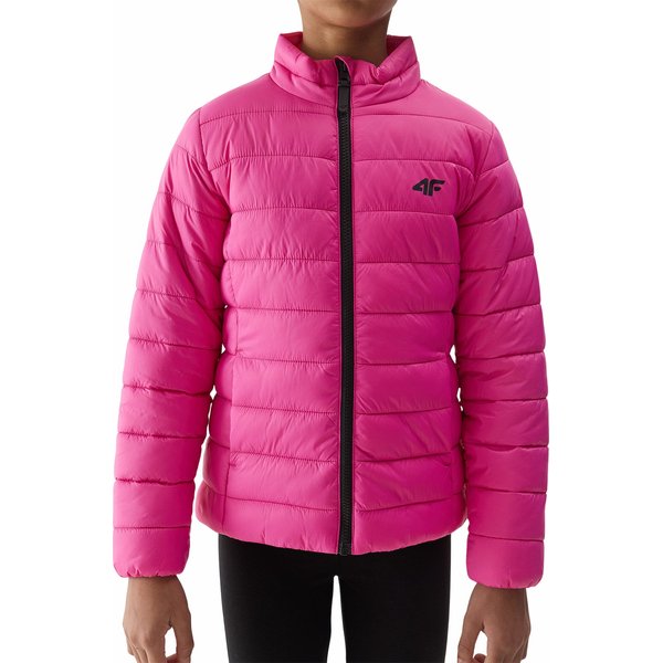 Kurtka puchowa dziewczęca 4FJWSS24TDJAF342 4F - ciemny róż