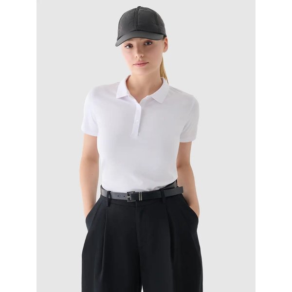 Koszulka damska polo TPTSF514 4F - biały