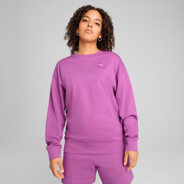Bluza damska Ess Elevated Comfort Crew Puma - Wild Berry