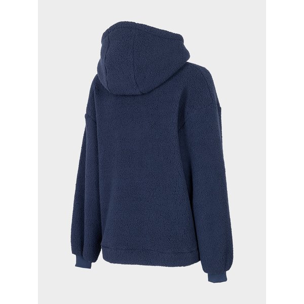 Bluza pluszowa damska H4Z22 BLD038 4F - granatowa