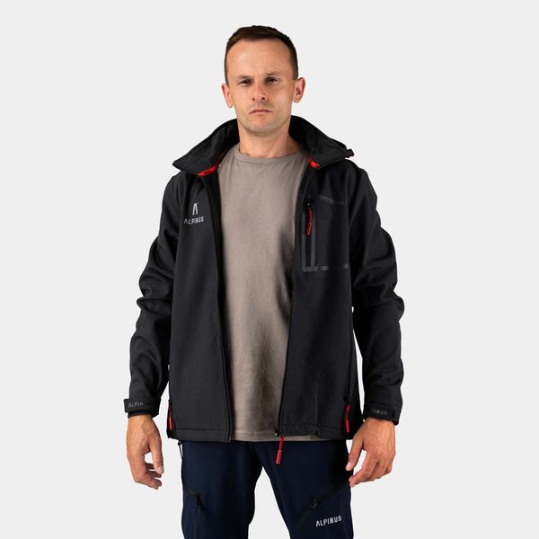 Kurtka męska Softshell Stenshuvud Alpinus - czarna