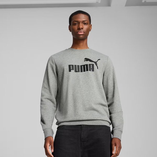 Bluza męska Essentials No.1 Logo Crew Puma - Medium Gray Heather