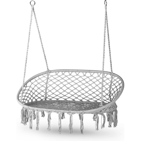 Huśtawka wisząca podwójna Boho Outtec - szara