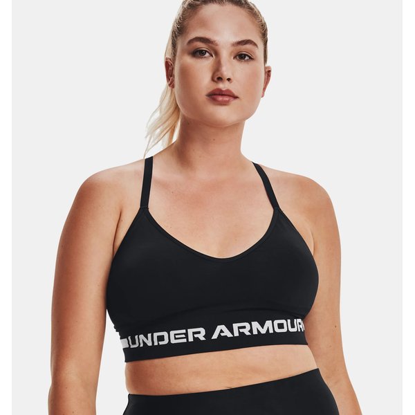 Biustonosz sportowy damski Seamless Low Long Under Armour - czarny
