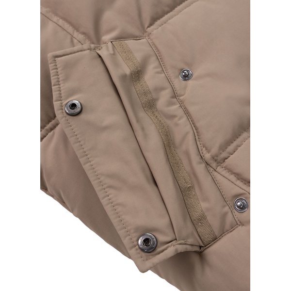 Kurtka męska Burnt Quilted Hooded Jacket Pitbull West Coast - Dark Sand