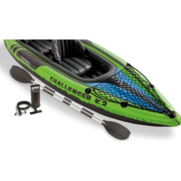 Kajak nadmuchiwany dwuosobowy Challenger K2 351x76x38 cm Intex