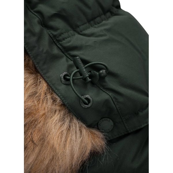 Kurtka męska Burnt Quilted Hooded Jacket Pitbull West Coast - Dark Olive