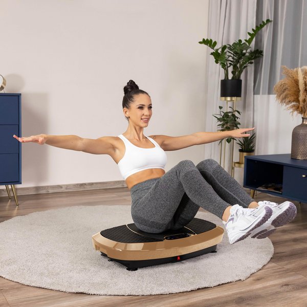 Platforma wibracyjna do ćwiczeń XP750 3D Intense z pilotem Gymtek - złota