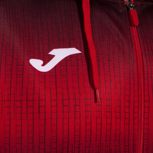 Bluza męska Tiger V Zip-Up Hoodie Joma - red black