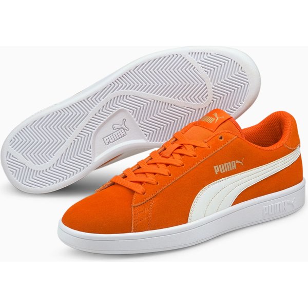 Buty Smash V2 Suede Puma - pomarańczowe