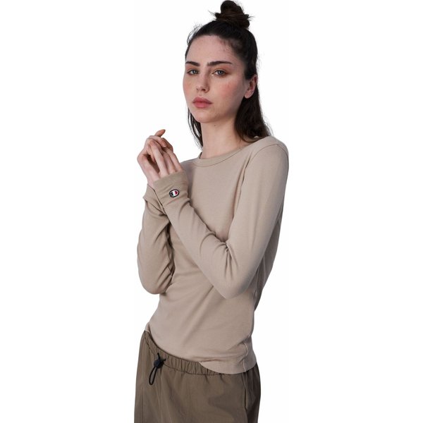 Longsleeve damski Crewneck Champion - beżowa