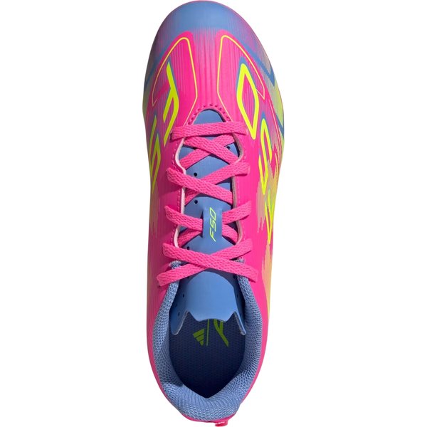 Buty piłkarskie, korki F50 Club FG/MG Jr Adidas - Lucid Pink/Lucid Lemon/Blue Fusion