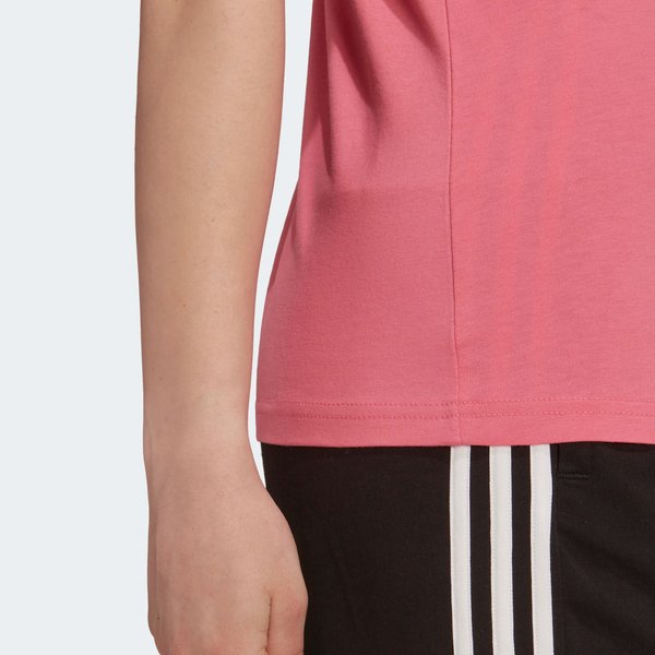 Koszulka damska Loungewear Essentials Logo Tee Adidas - rose tone/white