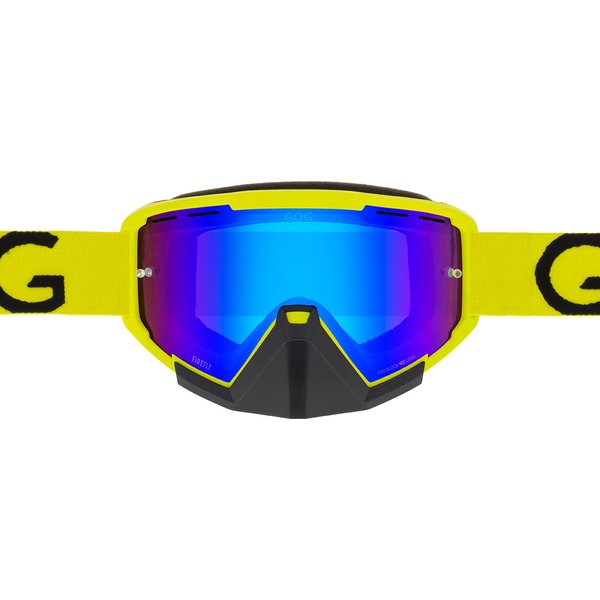Gogle rowerowe MTB Firefly GOG Eyewear - matowy neonowy żółty/polychromatic blue