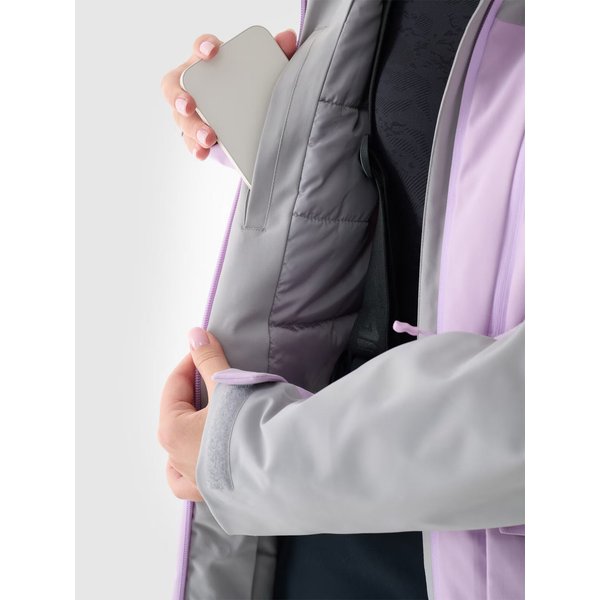 Kurtka narciarska damska TTJAF594 4F - jasny fiolet