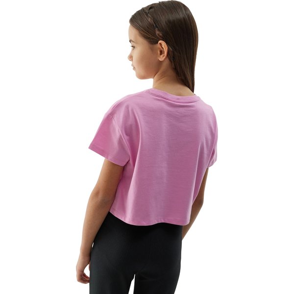 Koszulka, crop top dziewczęcy 4FJWSS24TTSHF1151 4F - jasny róż