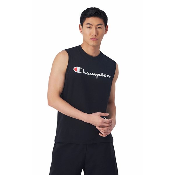 Bezrękawnik męski Big Script Champion - czarna