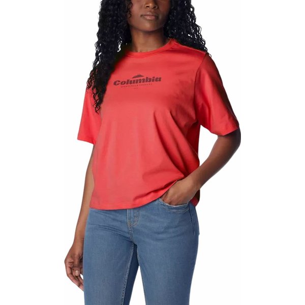 Koszulka damska North Cascades Relaxed Tee Columbia - czerwona