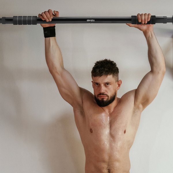 Drążek rozporowy do podciągania 63-100cm Gymtek - 63-100cm czarny