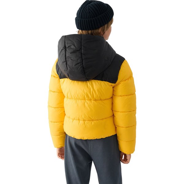 Kurtka puchowa chłopięca TDJAM462 4F - żółty