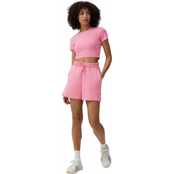 Koszulka, crop-top damski 4FSS23TTSHF345 4F - różowa
