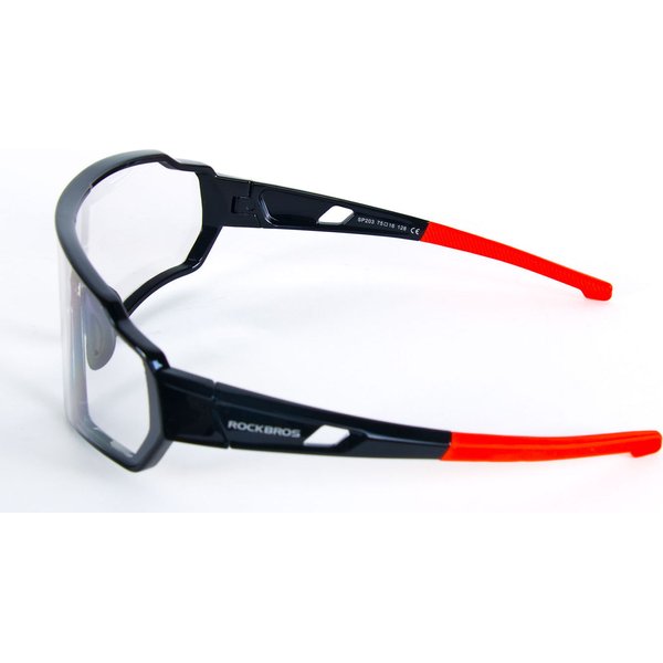 Okulary sportowe z fotochromem Rockbros - black/red