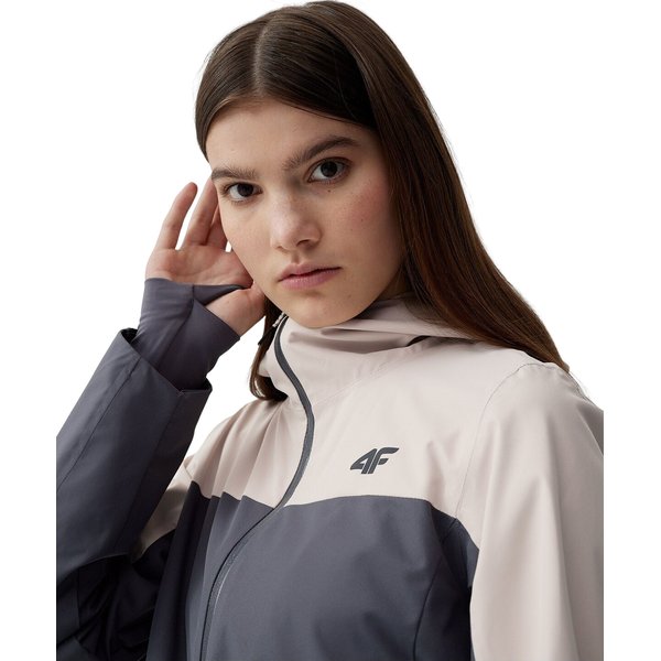 Kurtka damska 4FSS23TJACF024 4F - szary/różowy