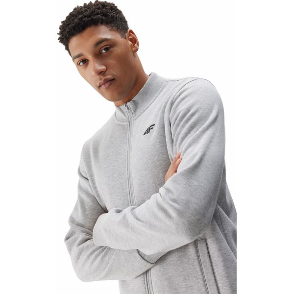 Bluza męska 4FWSS24TSWSM0949 4F - chłodny jasny szary melanż