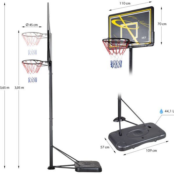 Stojak do koszykówki Basketball Hoop Nils
