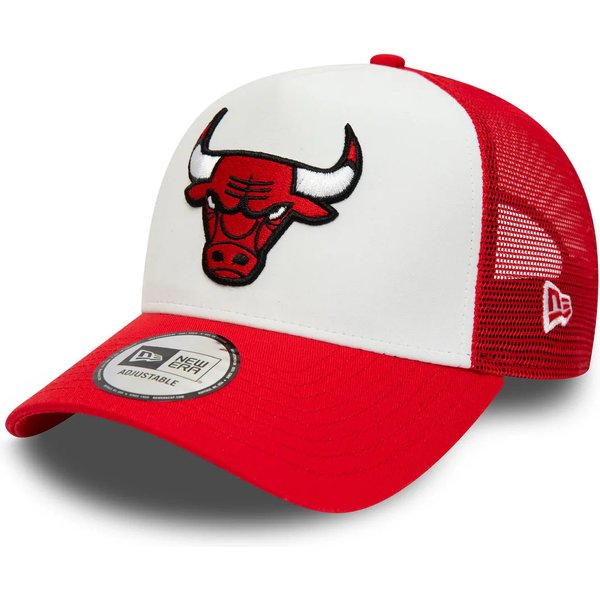 New Era Chicago Bulls Team Colour Red A-Frame Trucker Cap - Unisex - Czapka New Era - Czerwony - 60348855 - Rozmiar: UNI