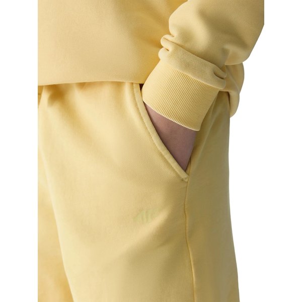 Spodenki chłopięce 4FJWSS24TSHOM279 4F - jasny żółty