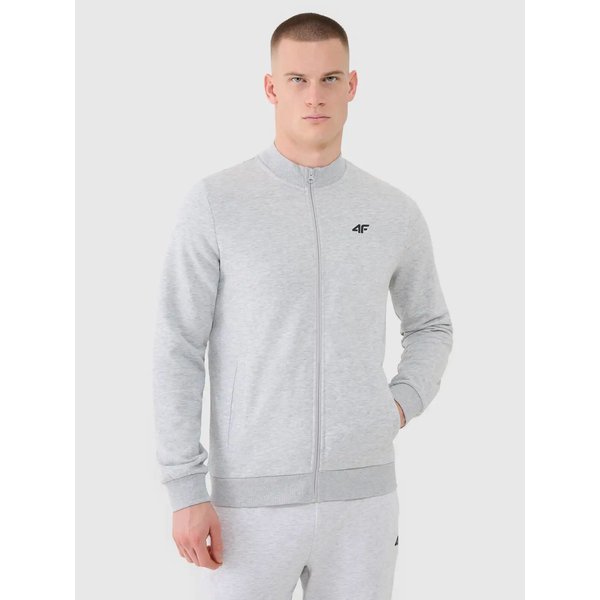 Bluza męska 4FWMM00TSWSM1463 4F - chłodny jasny szary melanż