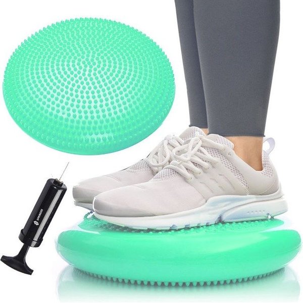 Dysk stabilizujący, poduszka balansowa z pompką Springos - miętowy